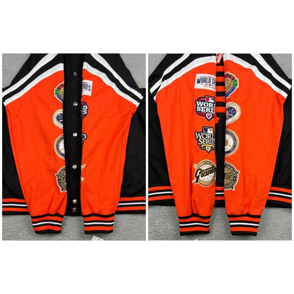 San Francisco Giants Varsity Jacket Mens 2XL XXL Black World Series G-III GIII - Picture 7 of 11